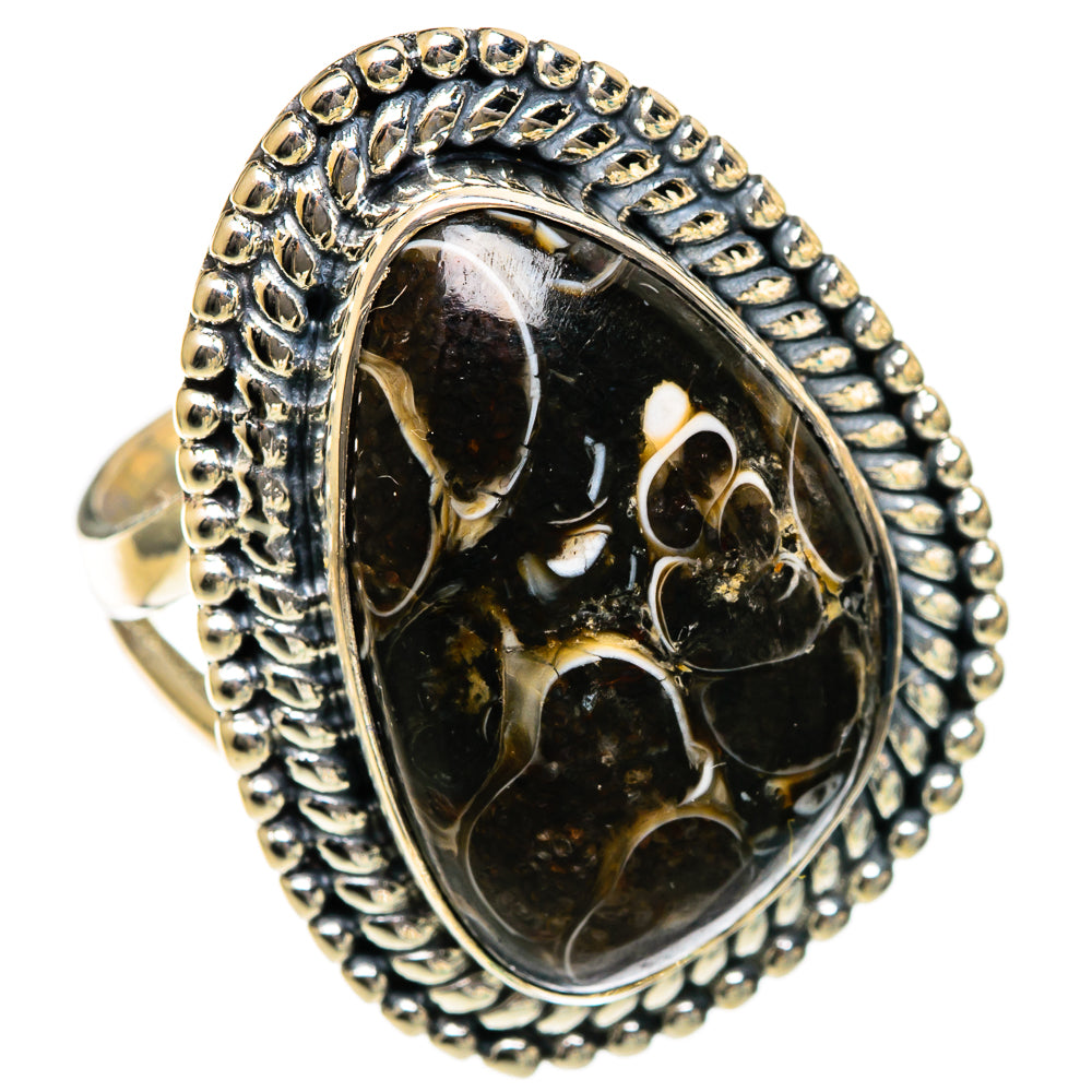Turritella Agate Rings handcrafted by Anasilvercos - RING106713 - Photo 2