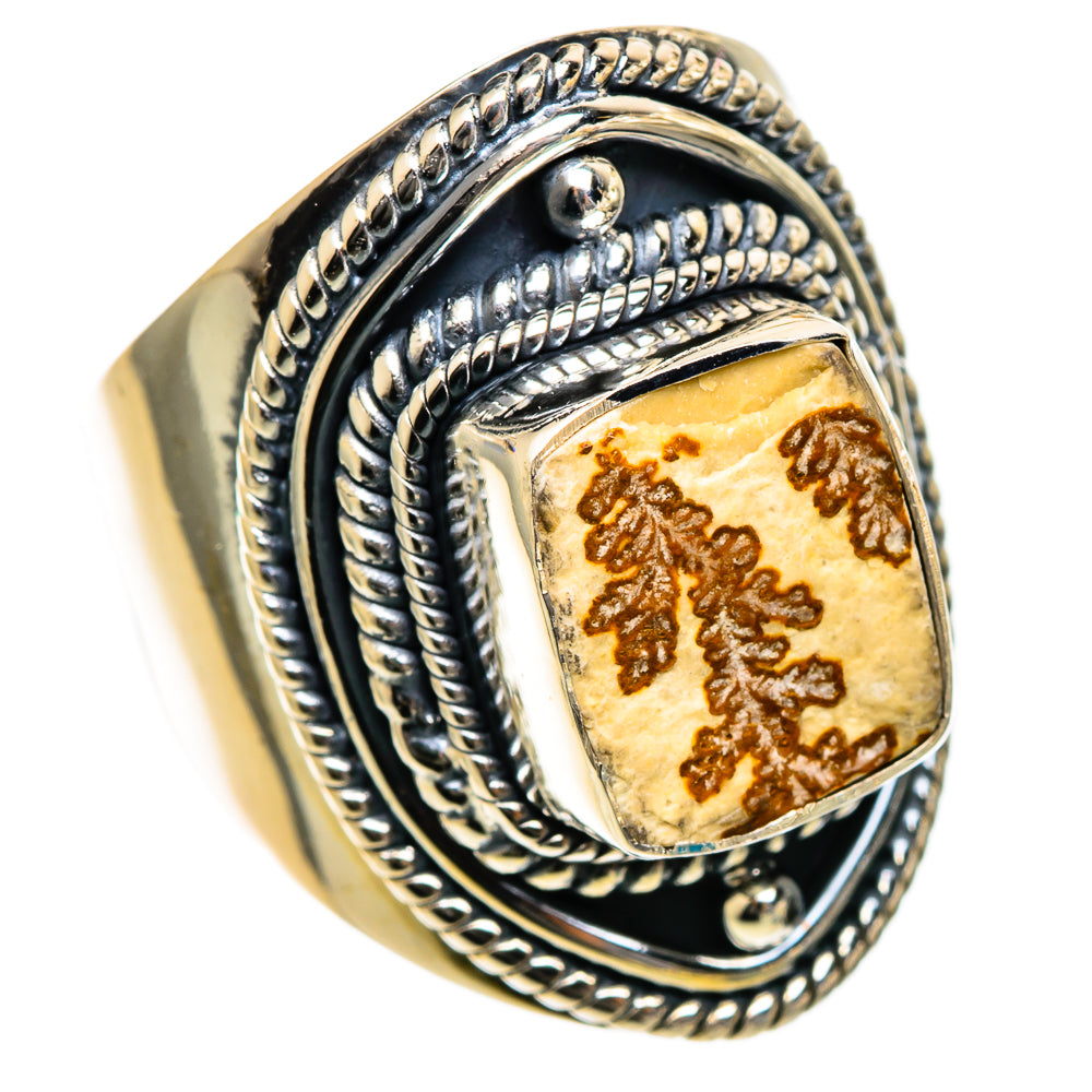 Germany Psilomelane Dendrite Rings handcrafted by Anasilvercos - RING106714 - Photo 2