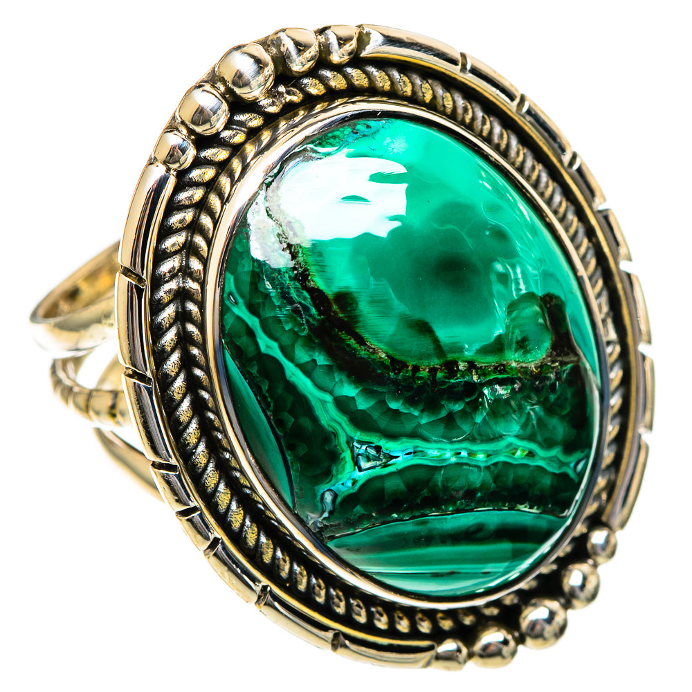 Malachite In Chrysocolla Rings handcrafted by Anasilvercos - RING106793 - Photo 2
