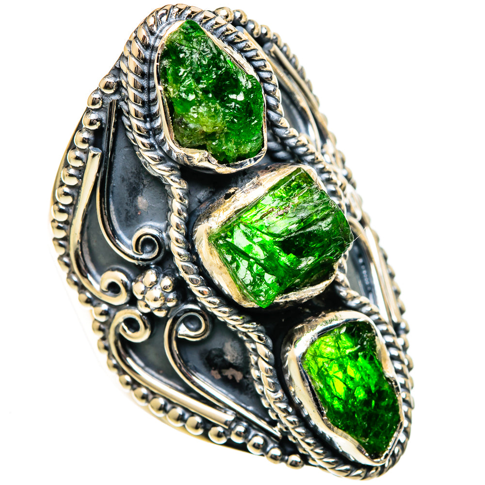 Chrome Diopside Rings handcrafted by Anasilvercos - RING106795 - Photo 2