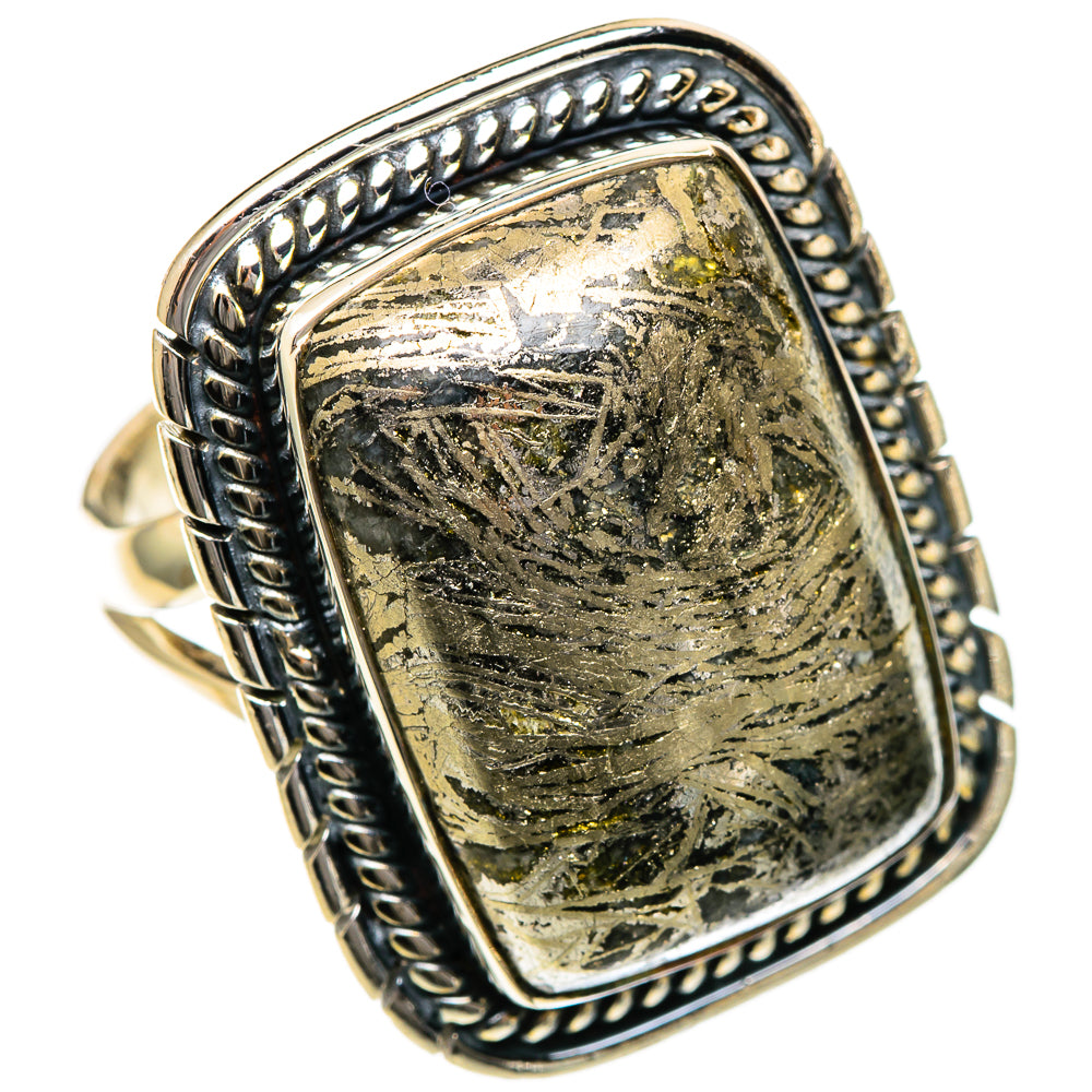 Pyrite Agate Rings handcrafted by Anasilvercos - RING106811 - Photo 2
