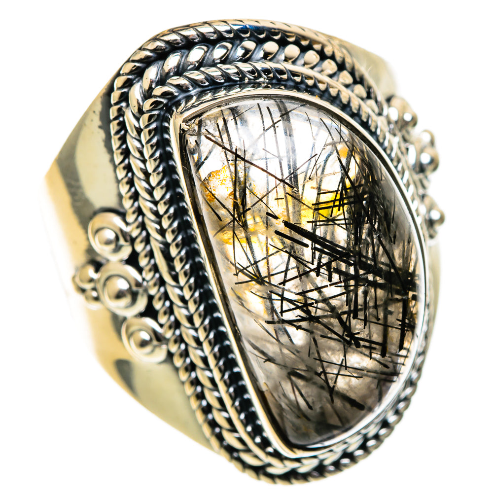 Tourmalinated Quartz Rings handcrafted by Anasilvercos - RING106829 - Photo 2