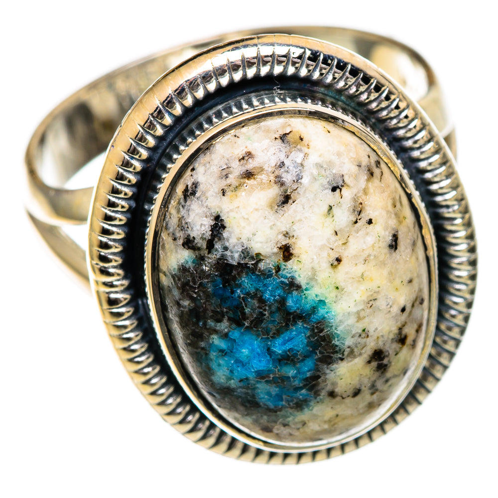 K2 Blue Azurite Rings handcrafted by Anasilvercos - RING106834 - Photo 2