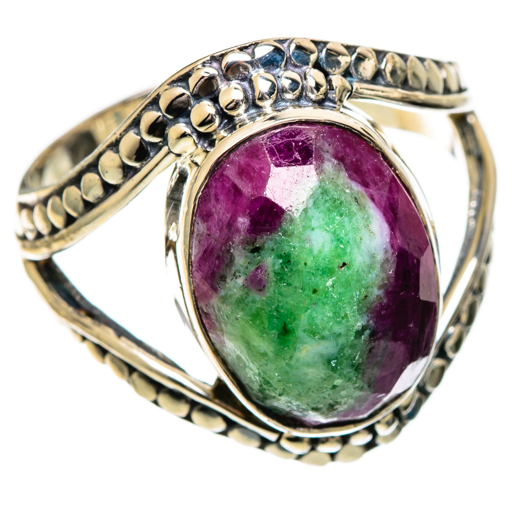 Ruby Zoisite Rings handcrafted by Anasilvercos - RING106862 - Photo 2