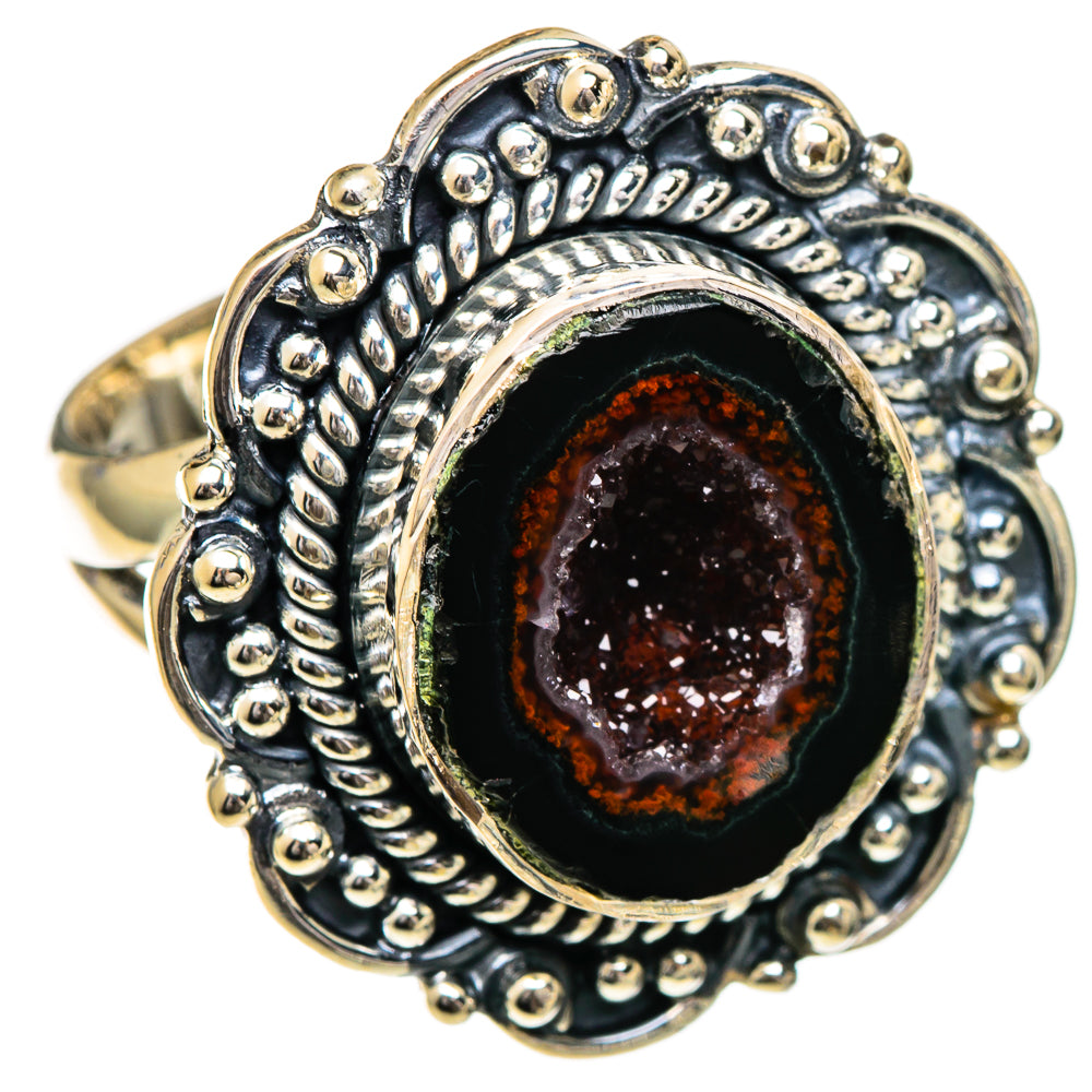 Coconut Geode Druzy Rings handcrafted by Anasilvercos - RING106883 - Photo 2
