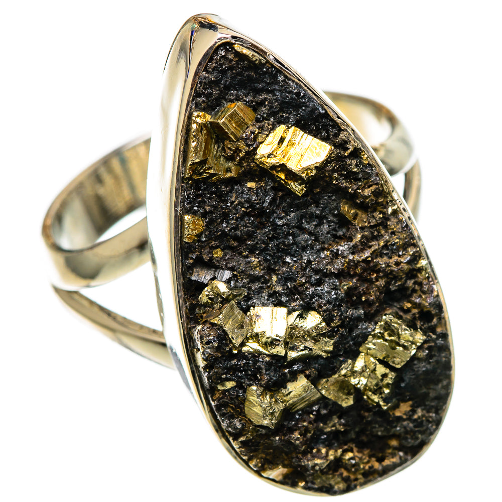 Pyrite Rings handcrafted by Anasilvercos - RING106898 - Photo 2