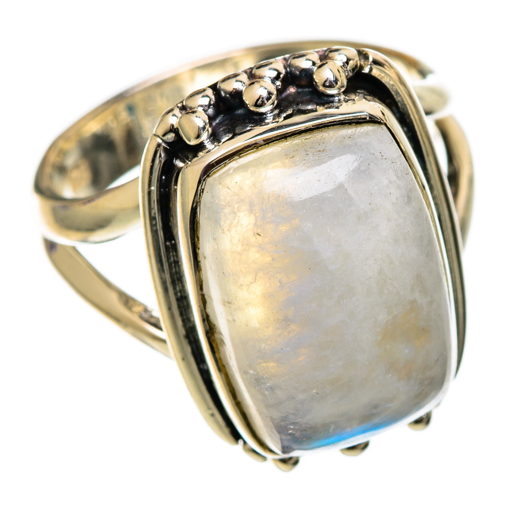 Rainbow Moonstone Rings handcrafted by Anasilvercos - RING106902 - Photo 2