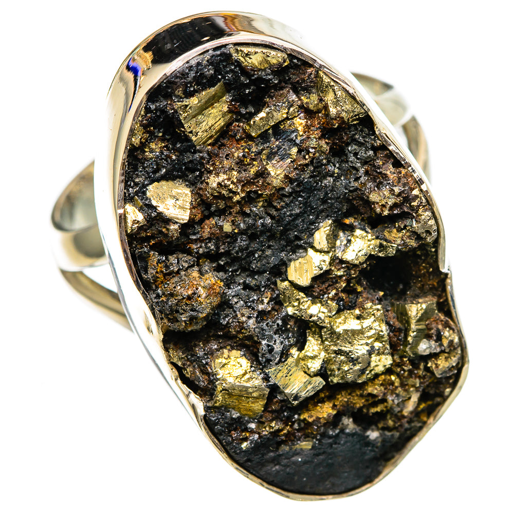 Pyrite Rings handcrafted by Anasilvercos - RING106938 - Photo 2