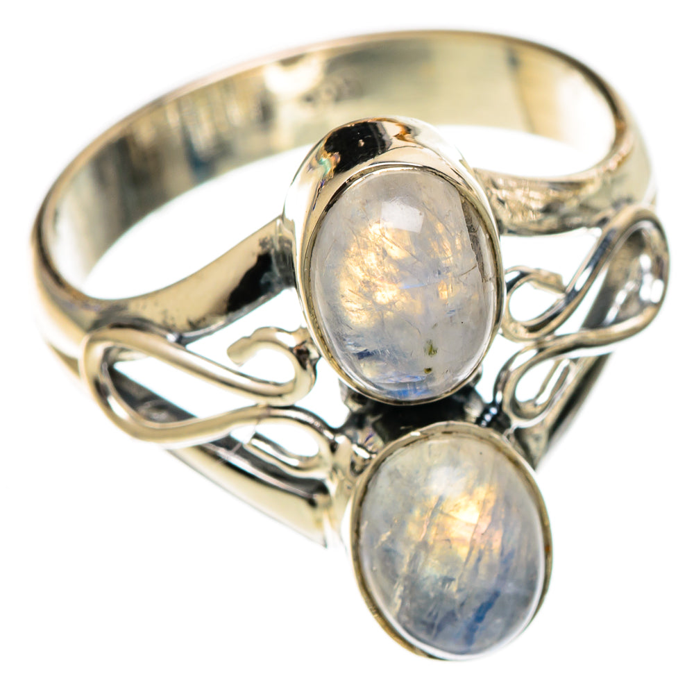 Rainbow Moonstone Rings handcrafted by Anasilvercos - RING106941 - Photo 2