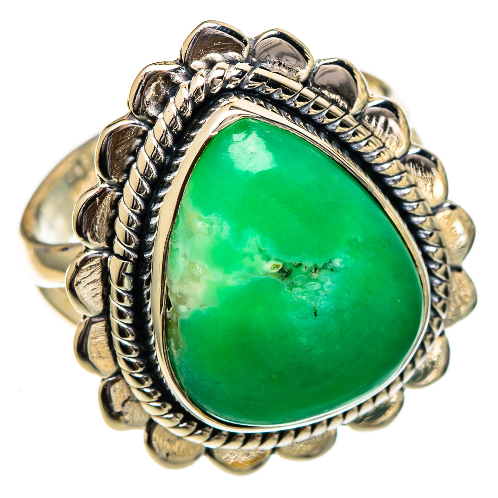 Chrysoprase Rings handcrafted by Anasilvercos - RING106956 - Photo 2