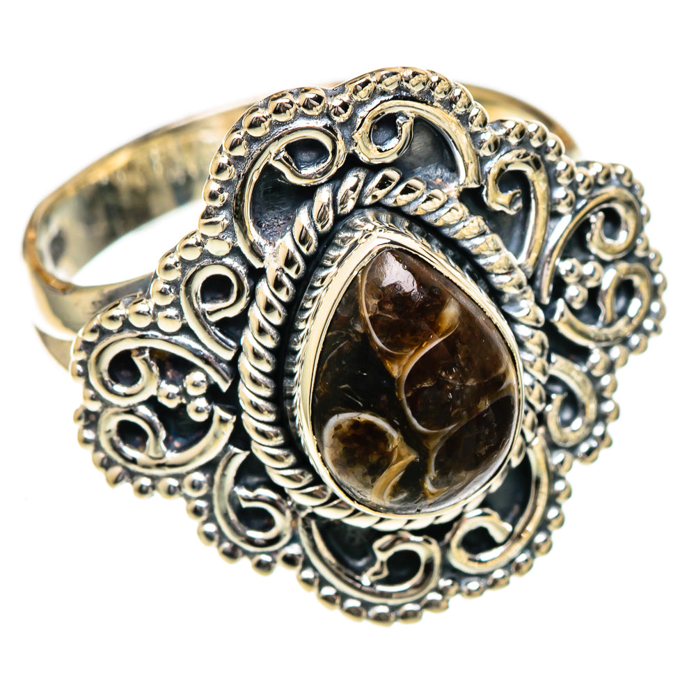 Turritella Agate Rings handcrafted by Anasilvercos - RING106966 - Photo 2