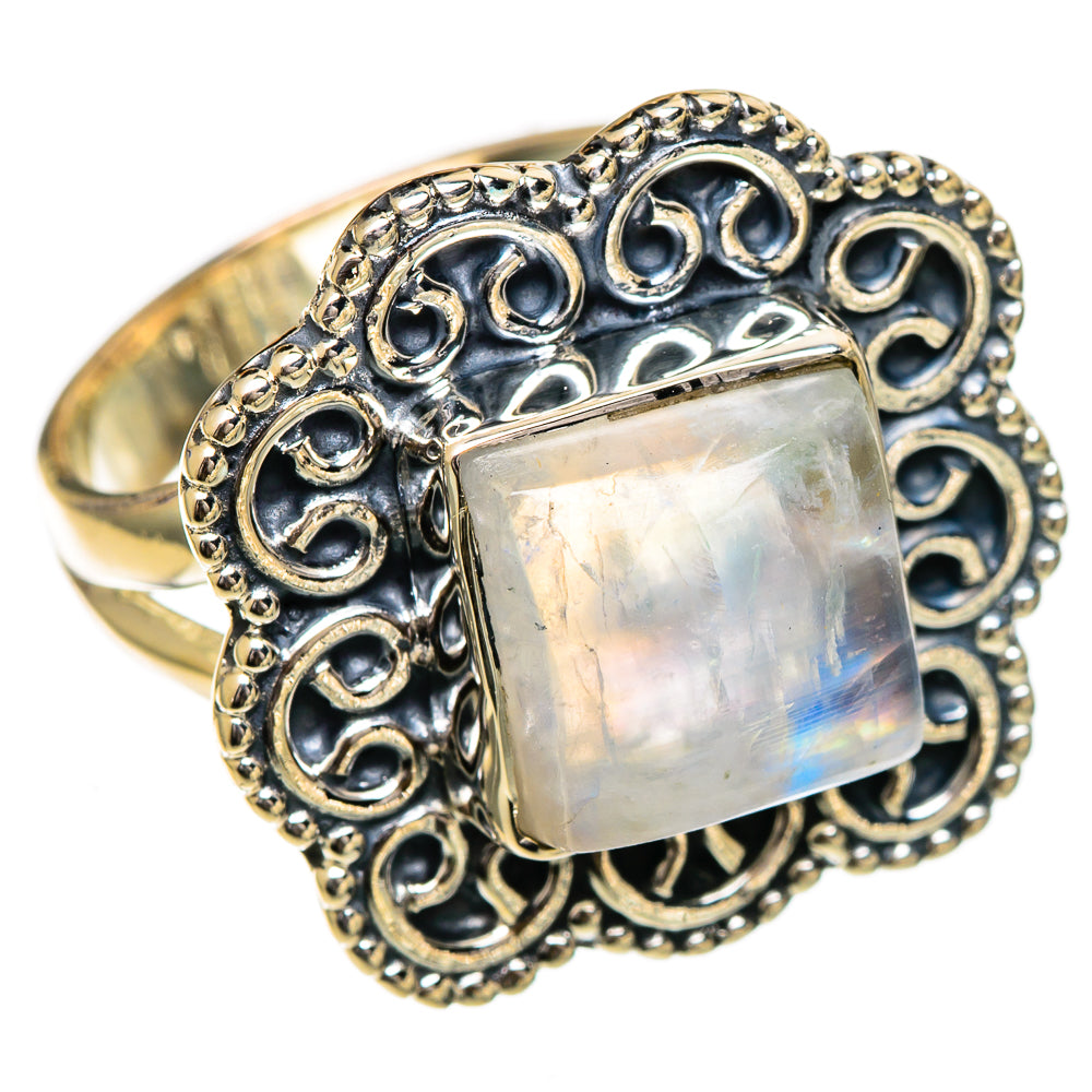 Rainbow Moonstone Rings handcrafted by Anasilvercos - RING106979 - Photo 2