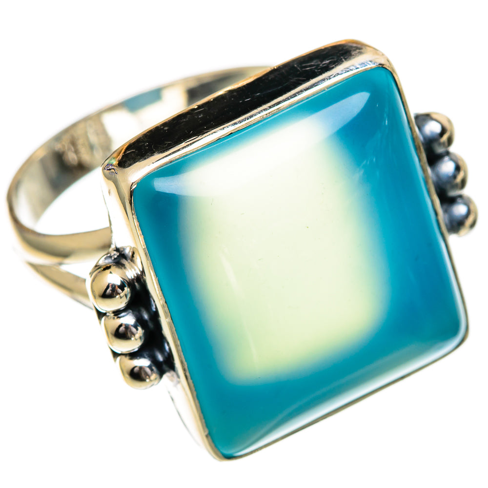 Aqua Chalcedony Rings handcrafted by Anasilvercos - RING106990 - Photo 2