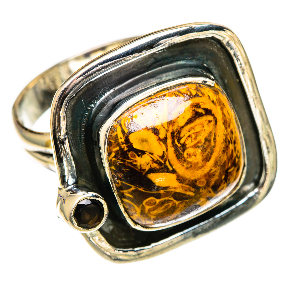 Turritella Agate Rings handcrafted by Anasilvercos - RING107000 - Photo 2