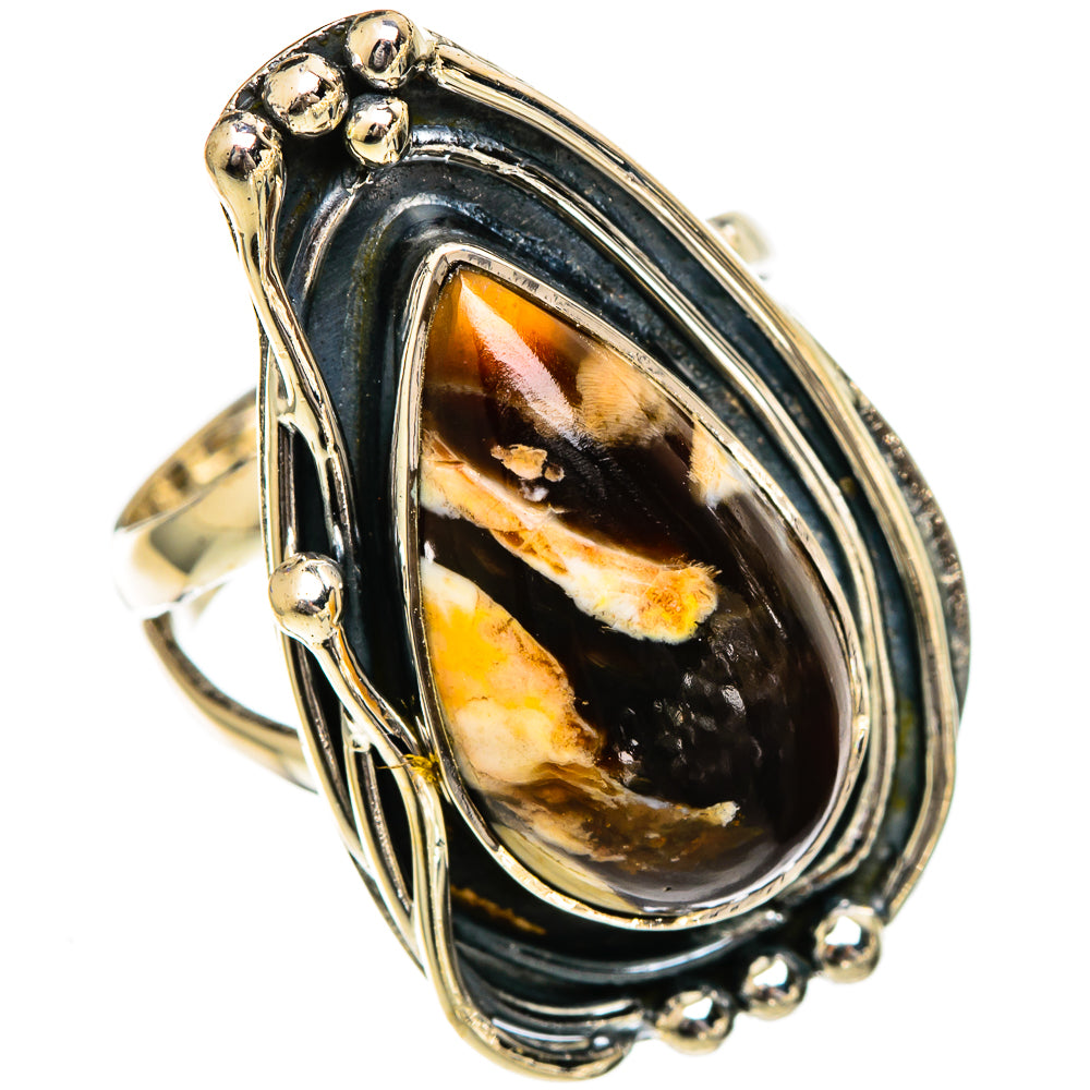 Peanut Wood Jasper Rings handcrafted by Anasilvercos - RING107005 - Photo 2