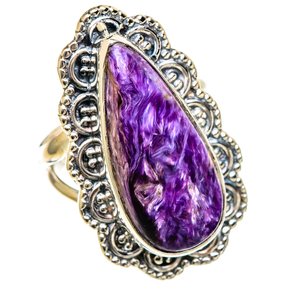 Charoite Rings handcrafted by Anasilvercos - RING107011 - Photo 2