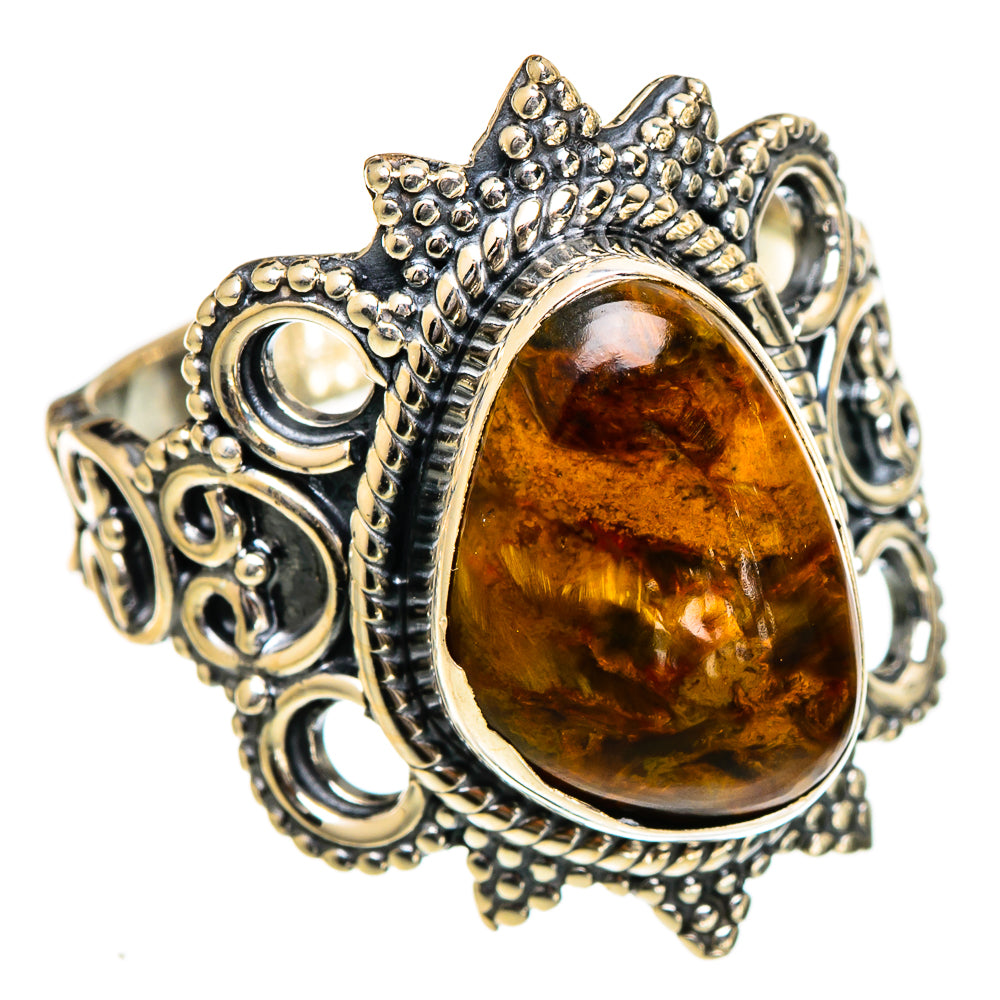 Golden Pietersite Rings handcrafted by Anasilvercos - RING107036 - Photo 2