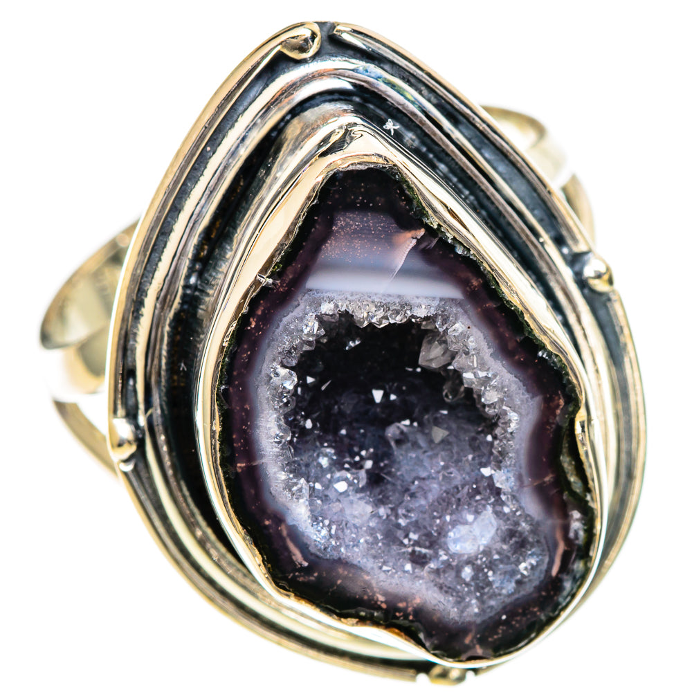 Coconut Geode Druzy Rings handcrafted by Anasilvercos - RING107046 - Photo 2