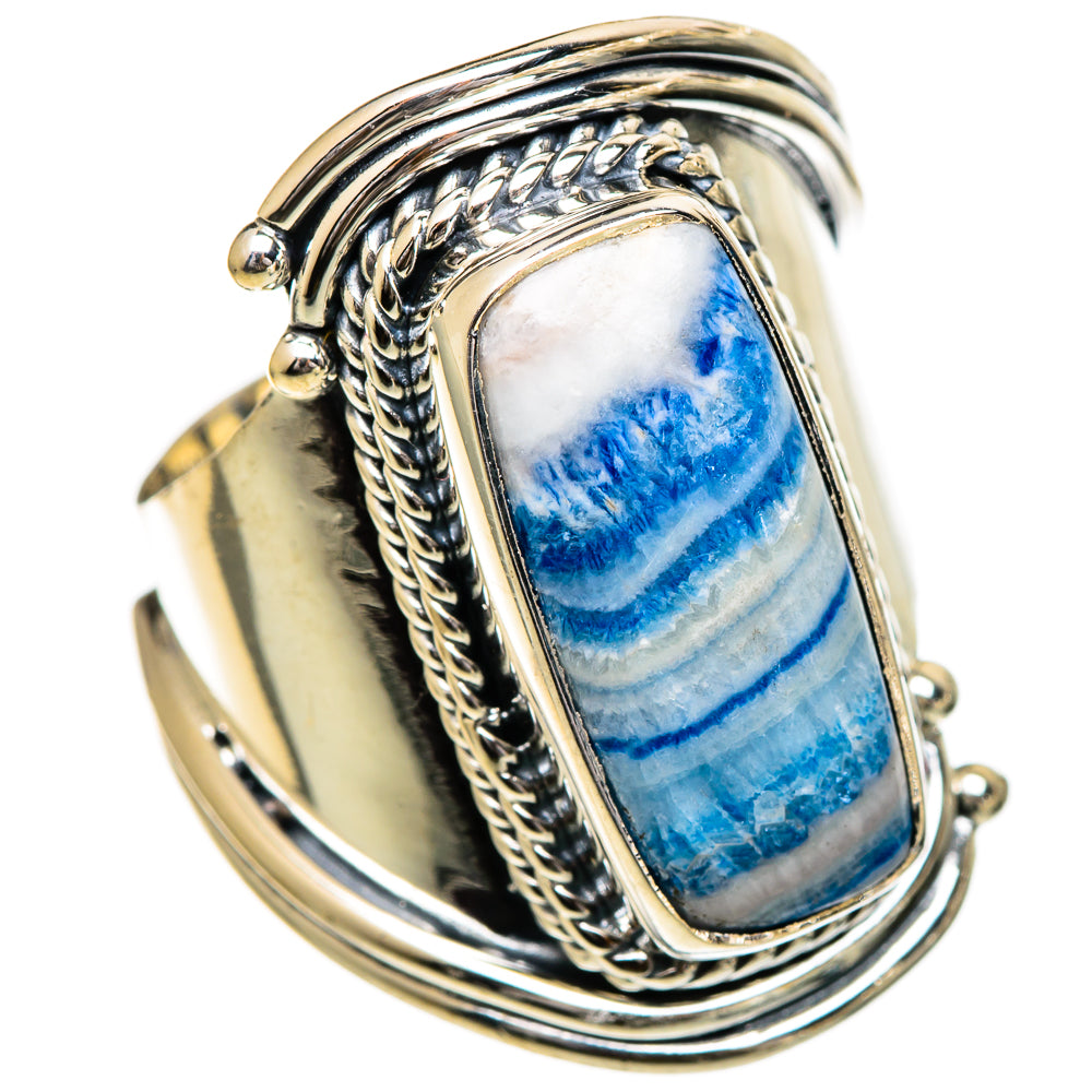 Blue Scheelite Rings handcrafted by Anasilvercos - RING107069 - Photo 2