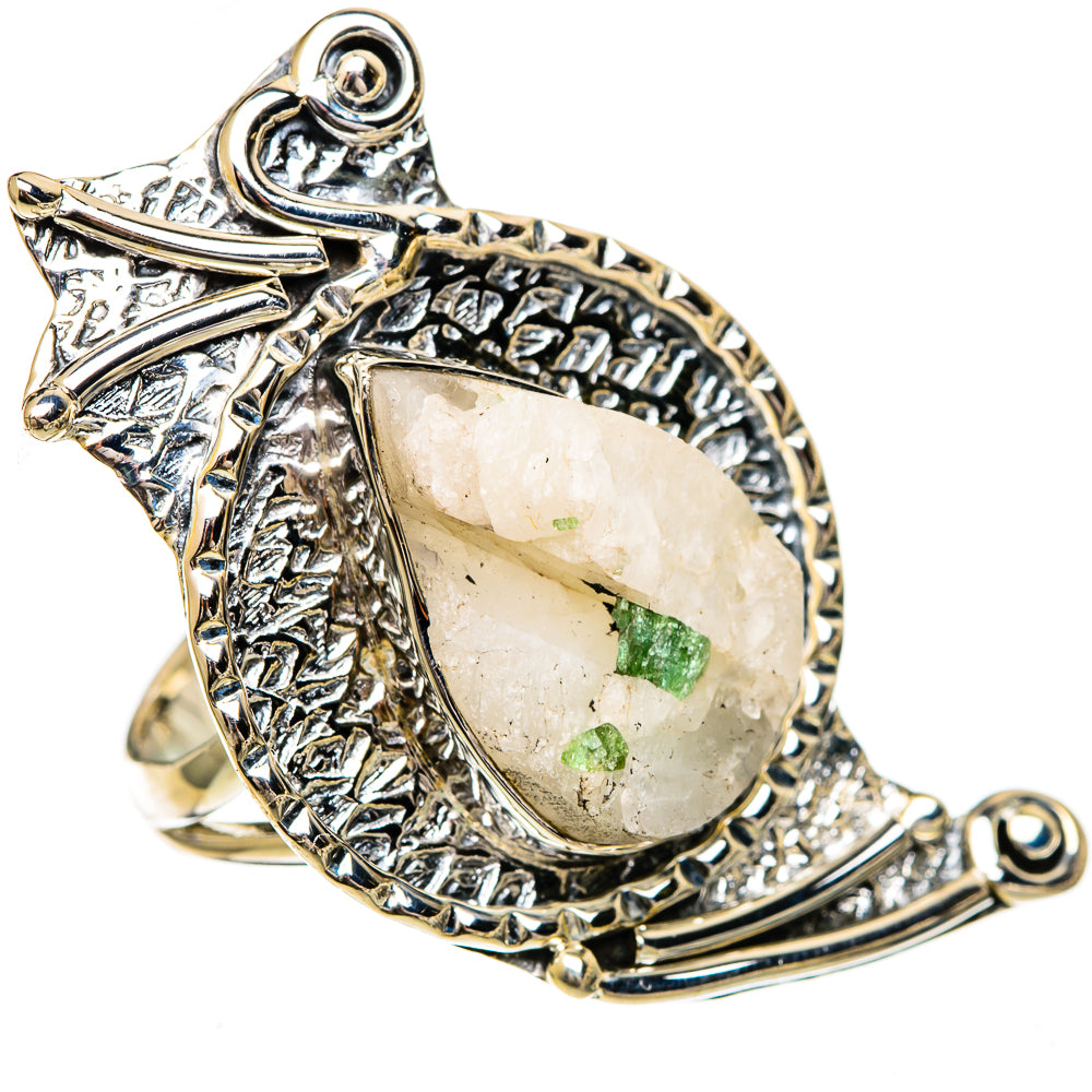 Green Quartz Crystal Rings handcrafted by Anasilvercos - RING107103 - Photo 2