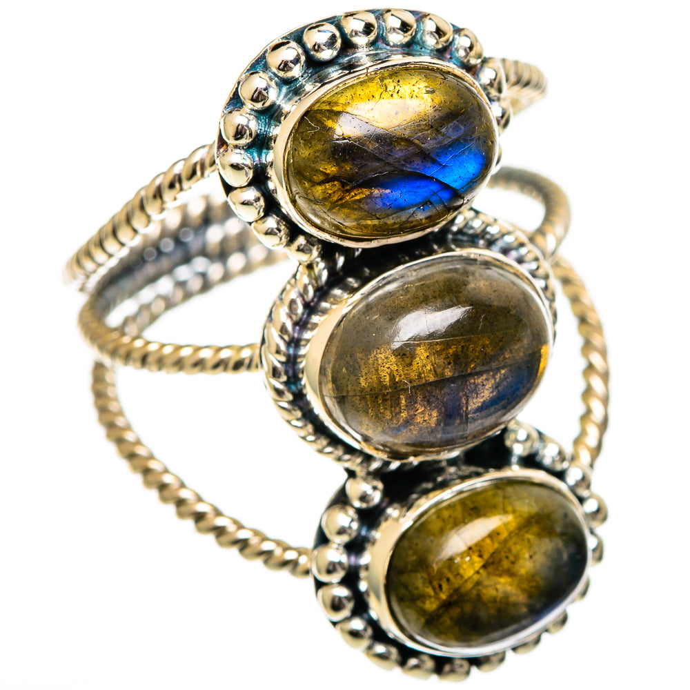 Labradorite Rings handcrafted by Anasilvercos - RING107107 - Photo 2