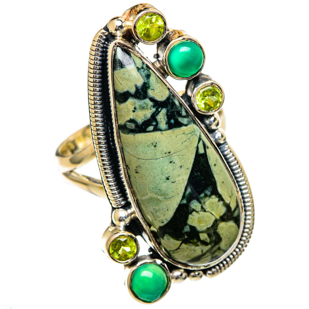 Brecciated Green Jasper Rings handcrafted by Anasilvercos - RING107116 - Photo 2