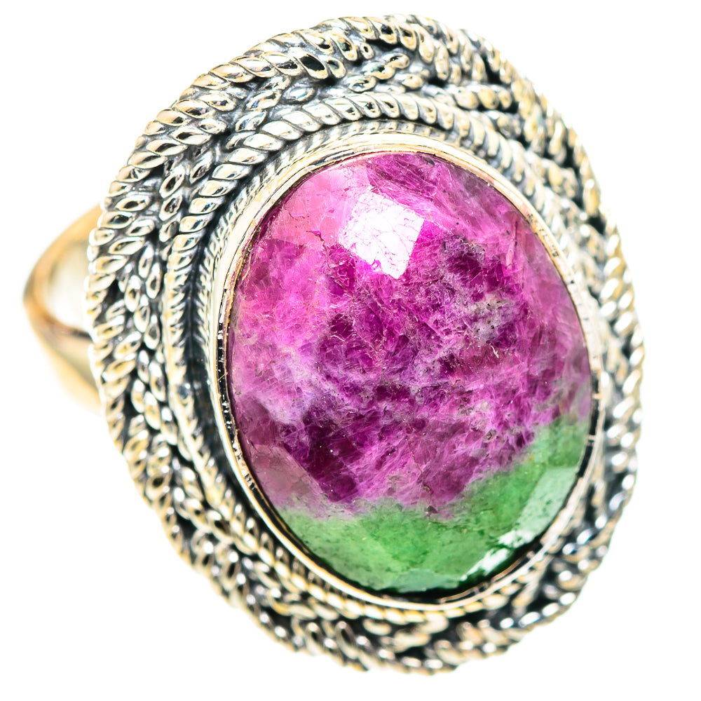 Ruby Zoisite Rings handcrafted by Anasilvercos - RING107150 - Photo 2