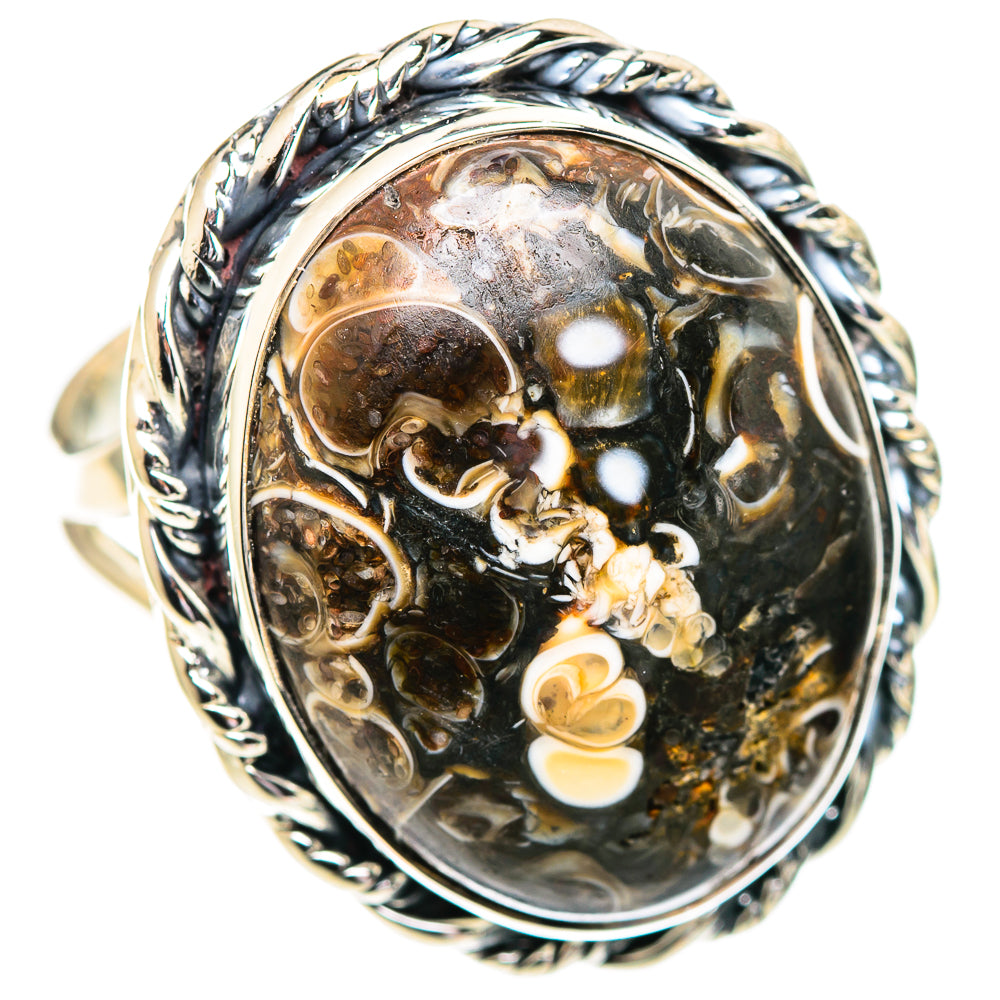 Turritella Agate Rings handcrafted by Anasilvercos - RING107178 - Photo 2