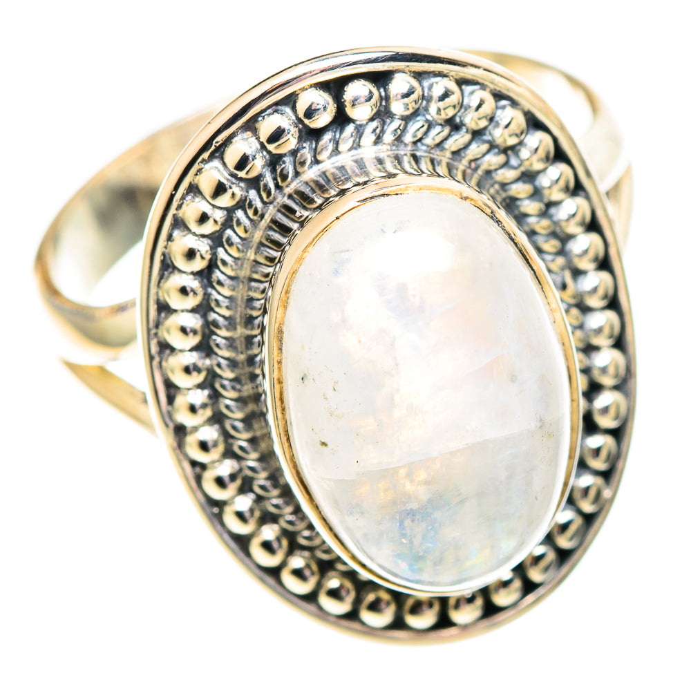 Rainbow Moonstone Rings handcrafted by Anasilvercos - RING107191 - Photo 2
