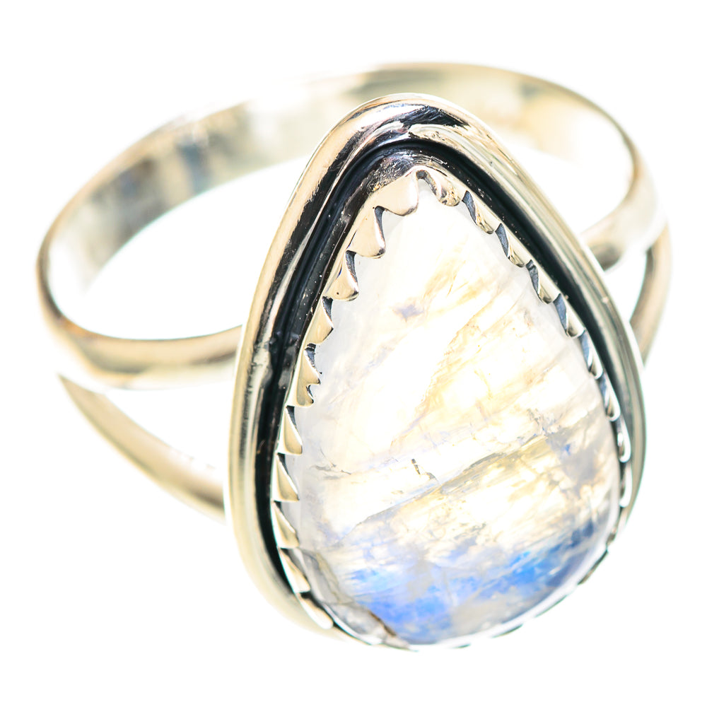 Rainbow Moonstone Rings handcrafted by Anasilvercos - RING107192 - Photo 2