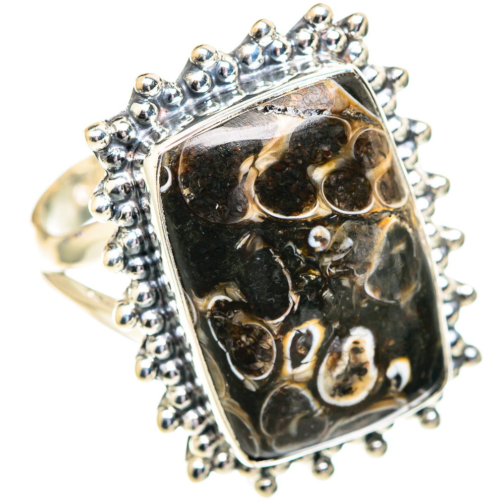 Turritella Agate Rings handcrafted by Anasilvercos - RING107212 - Photo 2