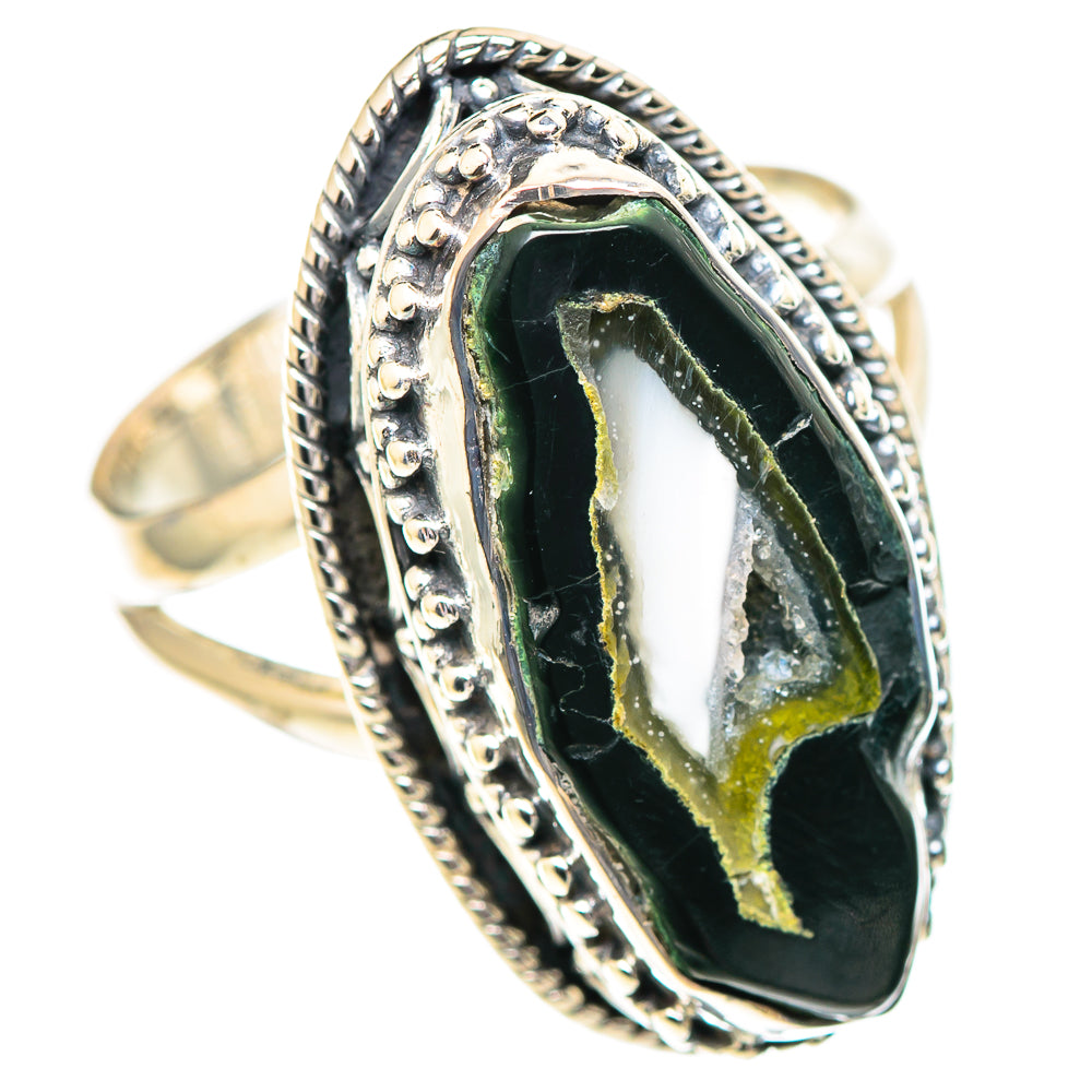 Coconut Geode Druzy Rings handcrafted by Anasilvercos - RING107223 - Photo 2