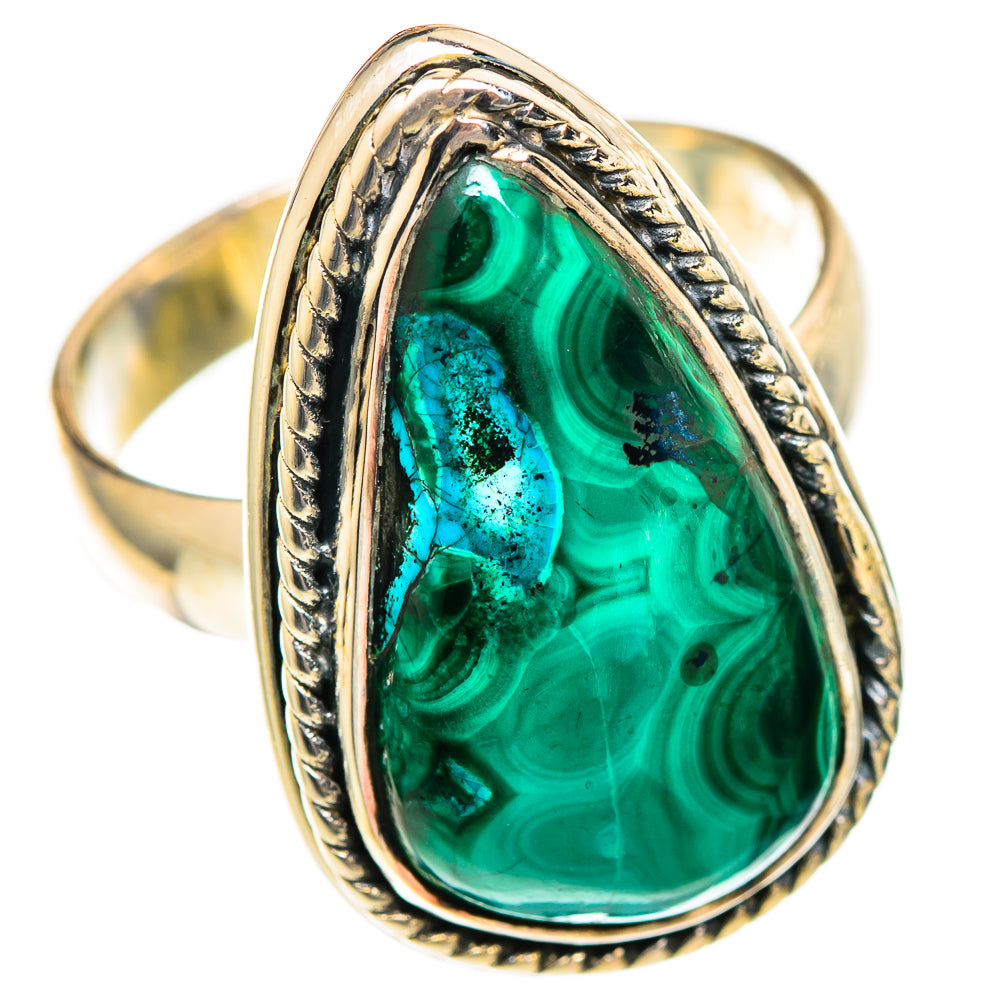 Malachite In Chrysocolla Rings handcrafted by Anasilvercos - RING107268 - Photo 2