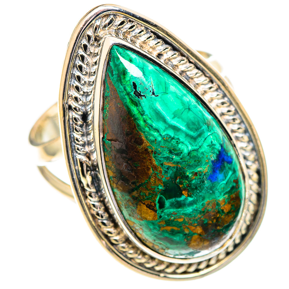 Azurite Malachite Rings handcrafted by Anasilvercos - RING107297 - Photo 2