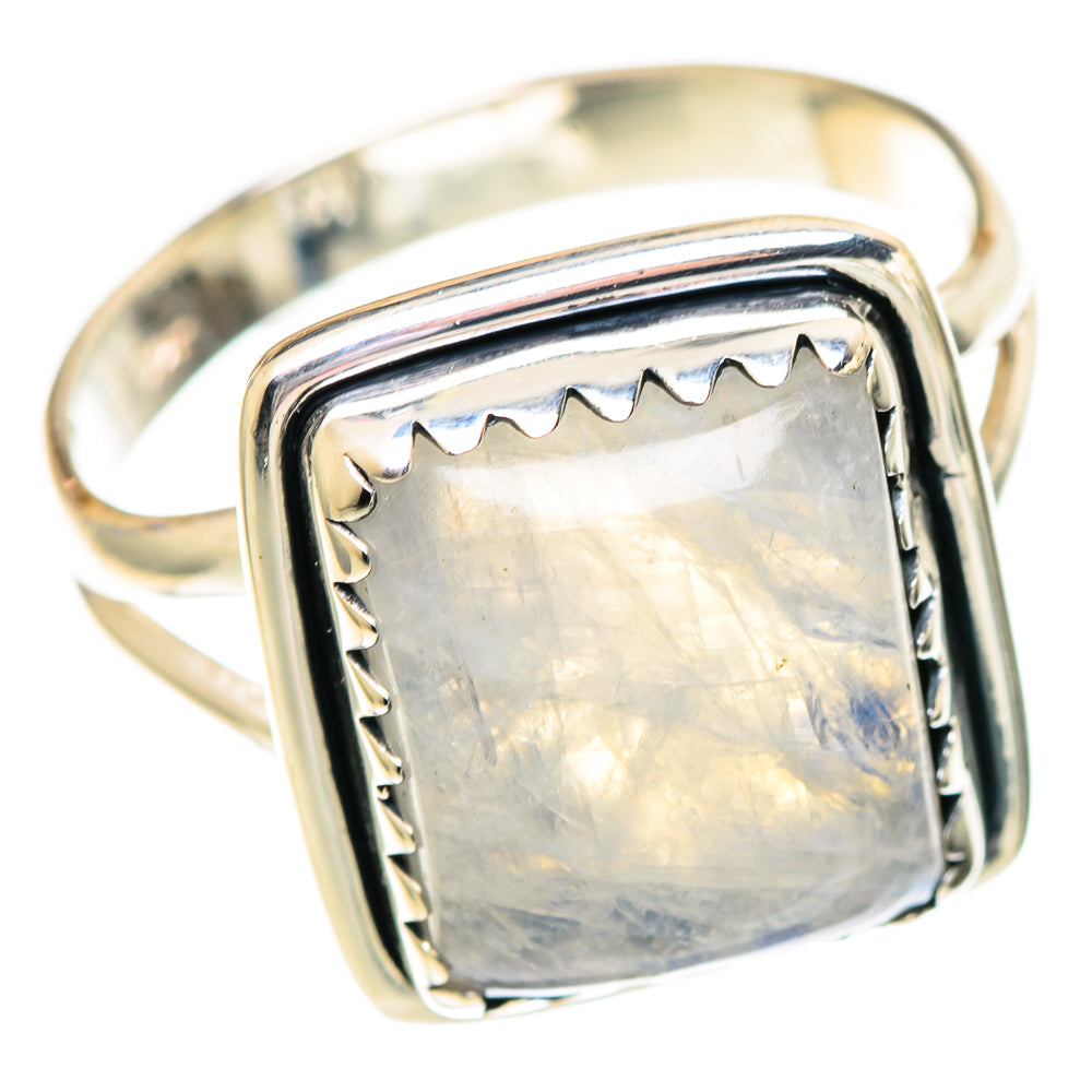 Rainbow Moonstone Rings handcrafted by Anasilvercos - RING107317 - Photo 2