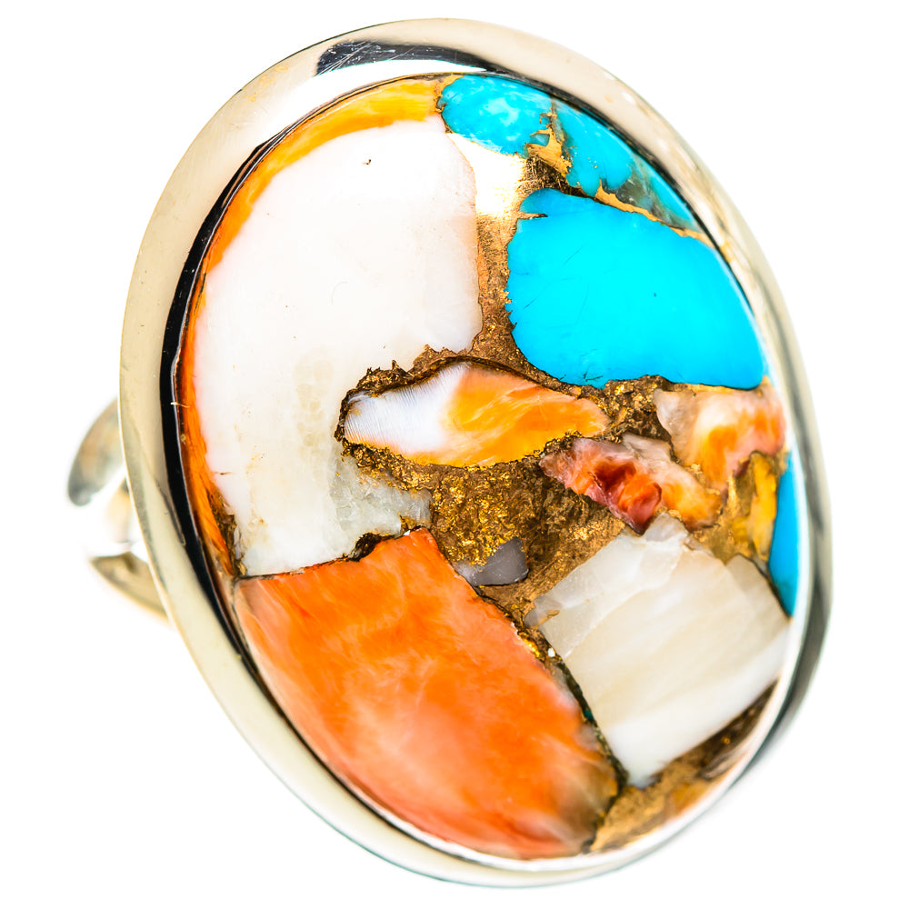Spiny Oyster Turquoise Rings handcrafted by Anasilvercos - RING107354 - Photo 2