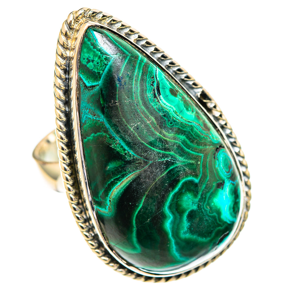 Malachite In Chrysocolla Rings handcrafted by Anasilvercos - RING107367 - Photo 2