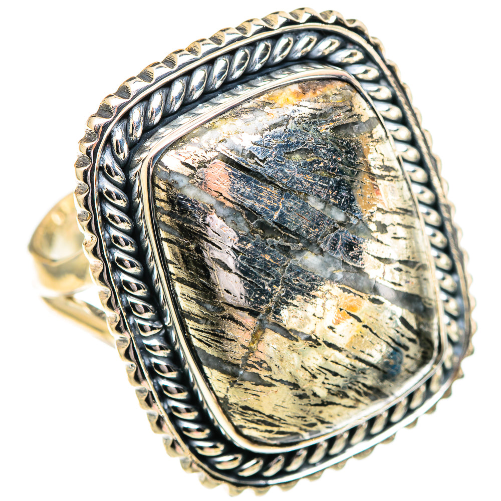 Pyrite Agate Rings handcrafted by Anasilvercos - RING107387 - Photo 2
