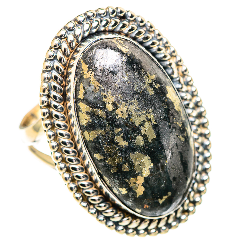 Pyrite Agate Rings handcrafted by Anasilvercos - RING107390 - Photo 2