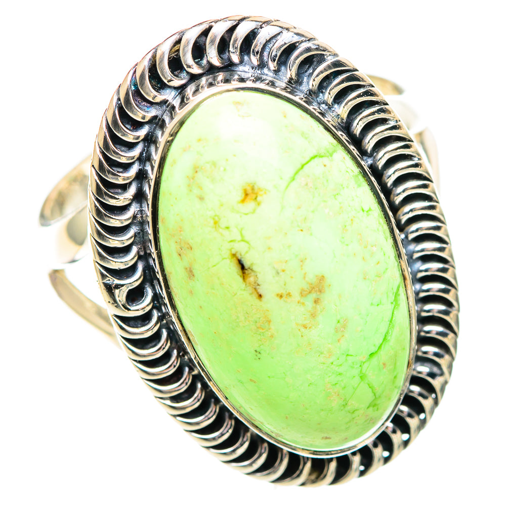 Lemon Chrysoprase Rings handcrafted by Anasilvercos - RING107437 - Photo 2