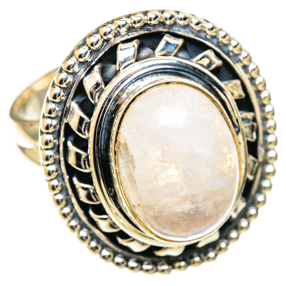 Rainbow Moonstone Rings handcrafted by Anasilvercos - RING107458 - Photo 2