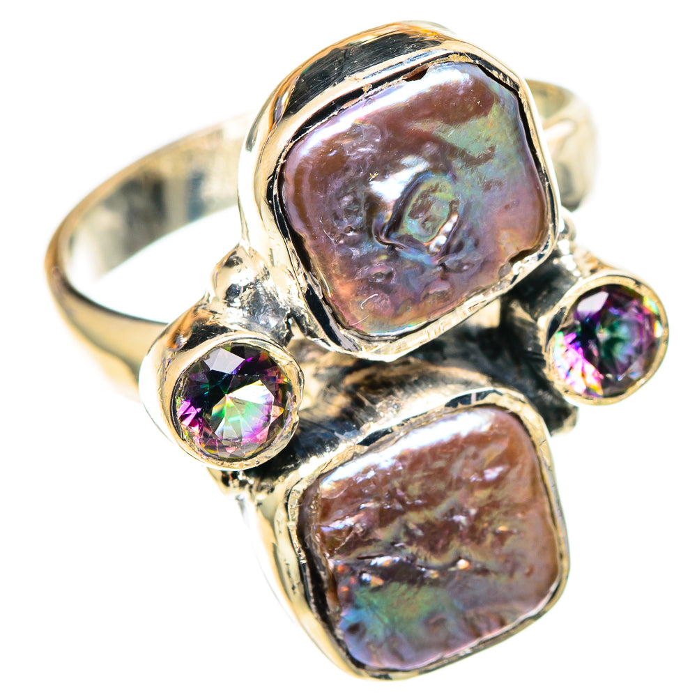 Titanium Mother Of Pearl Rings handcrafted by Anasilvercos - RING107489 - Photo 2