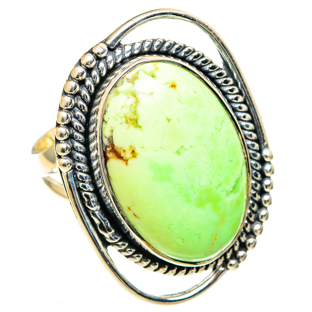 Lemon Chrysoprase Rings handcrafted by Anasilvercos - RING107511 - Photo 2