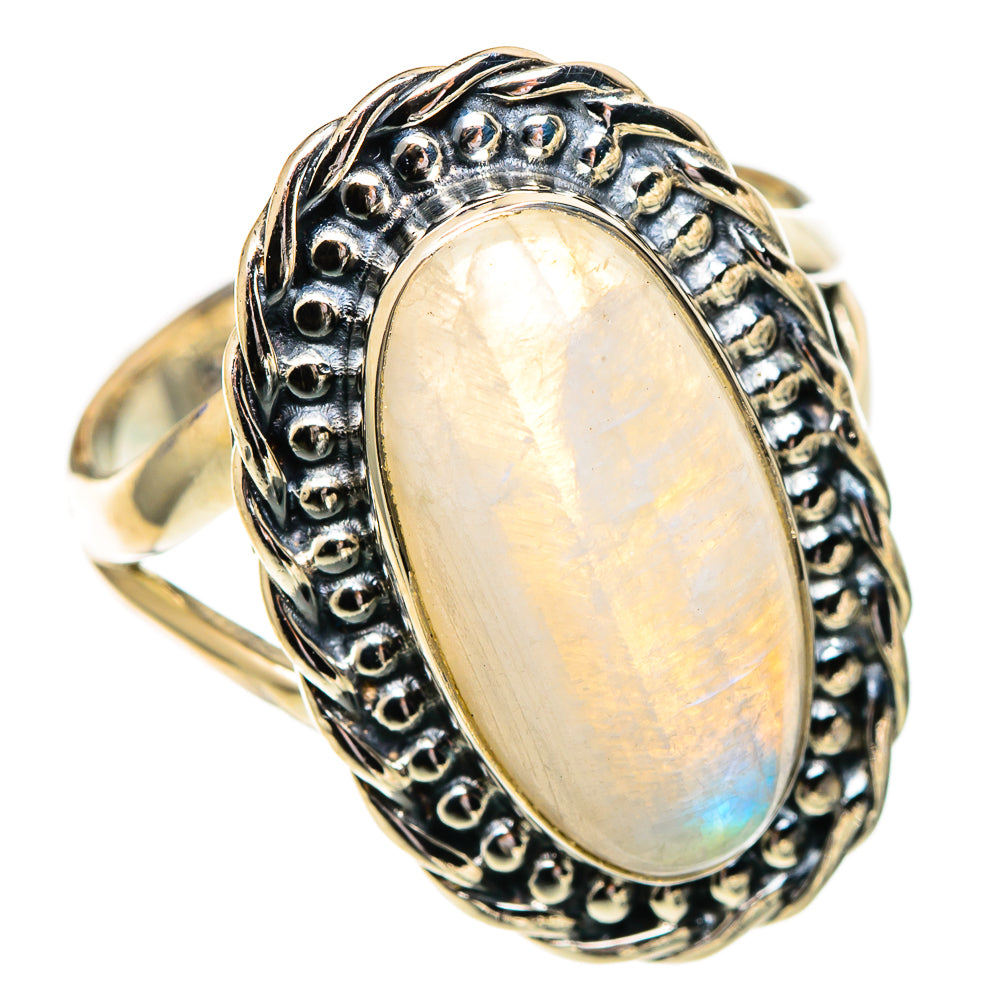 Rainbow Moonstone Rings handcrafted by Anasilvercos - RING107526 - Photo 2
