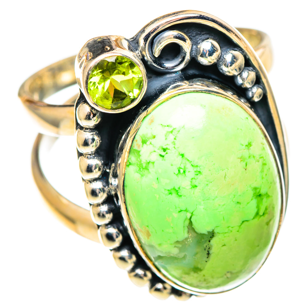 Lemon Chrysoprase Rings handcrafted by Anasilvercos - RING107538 - Photo 2