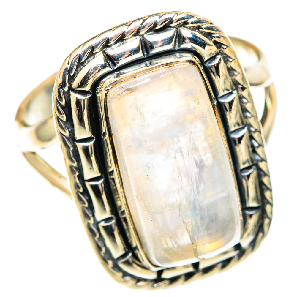 Rainbow Moonstone Rings handcrafted by Anasilvercos - RING107555 - Photo 2