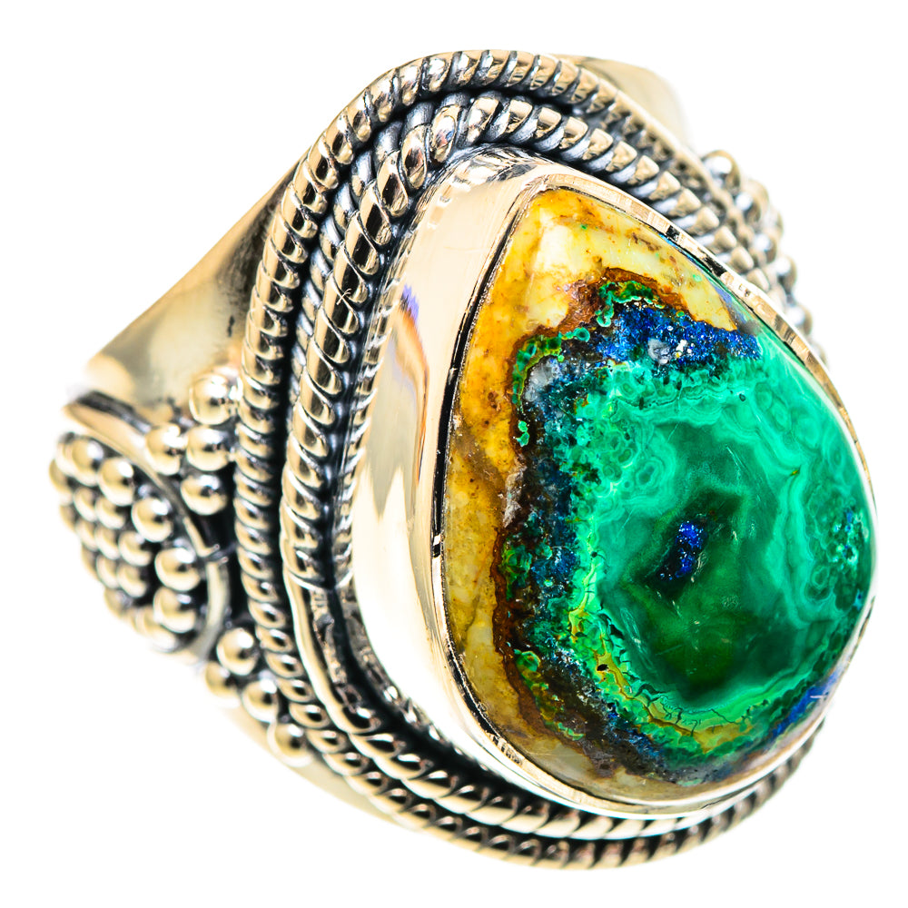 Malachite In Chrysocolla Rings handcrafted by Anasilvercos - RING107565 - Photo 2