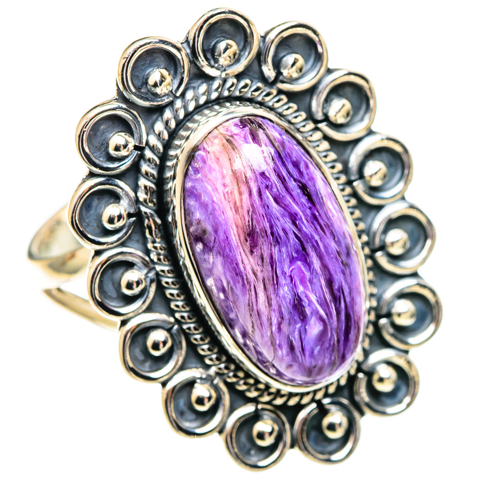 Charoite Rings handcrafted by Anasilvercos - RING107574 - Photo 2