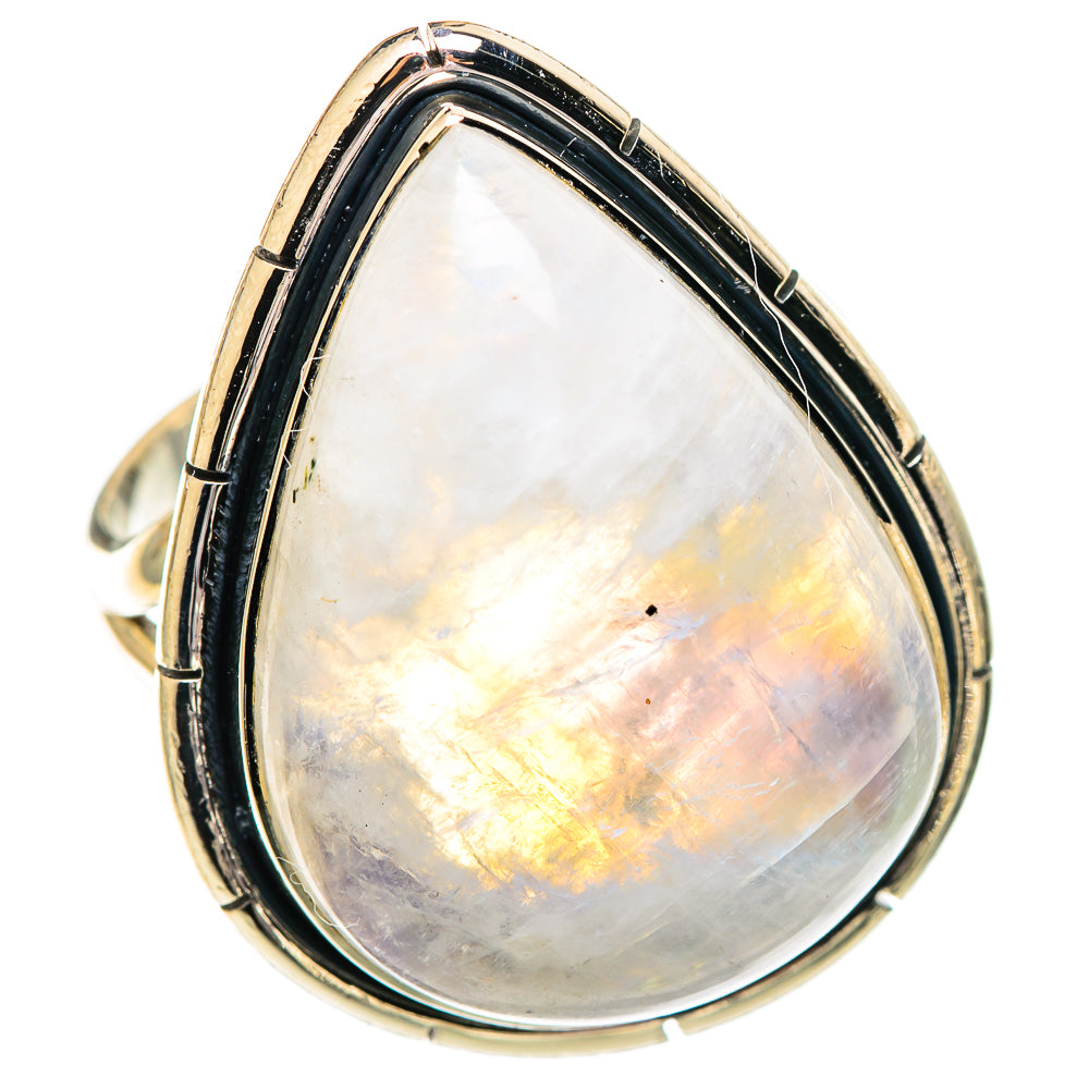 Rainbow Moonstone Rings handcrafted by Anasilvercos - RING107583 - Photo 2