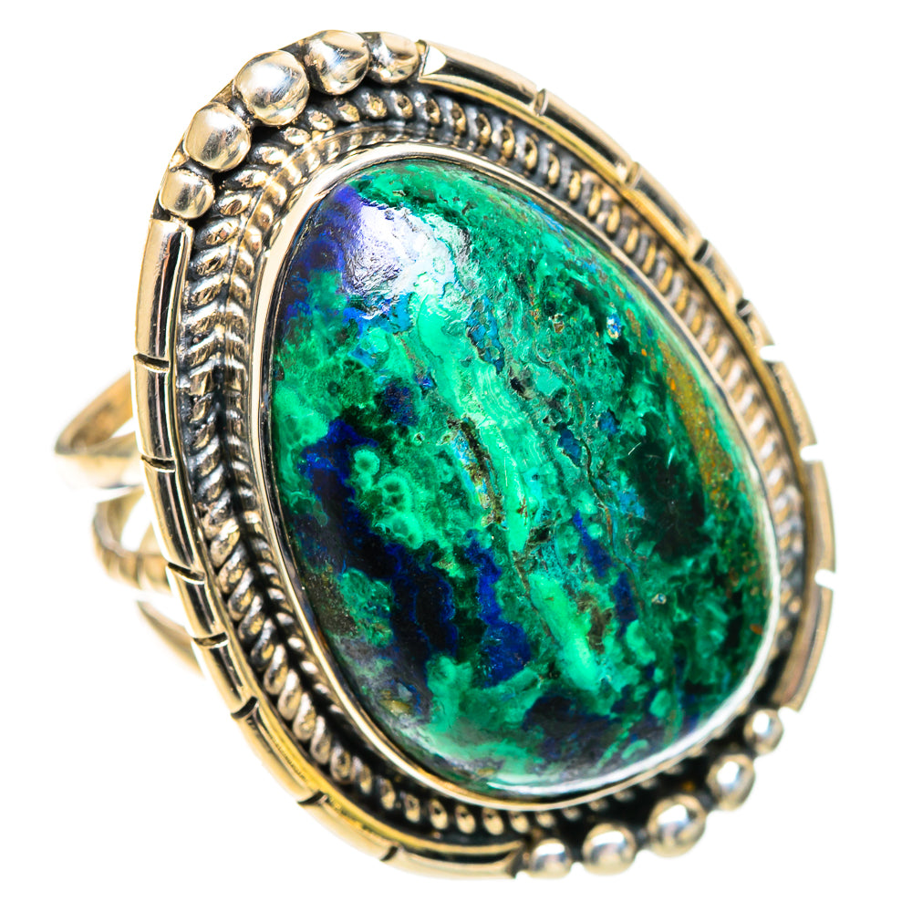 Azurite Malachite Rings handcrafted by Anasilvercos - RING107587 - Photo 2